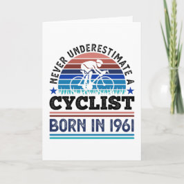 Tarjeta Ciclista nacido en 1961 60th Birthday Gifts Ciclis