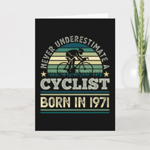 Tarjeta Ciclista nacido en 1971 50 cumpleaños regalo de pa