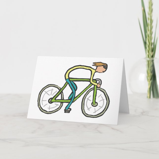 Tarjeta Ciclista Stickman (Anverso)