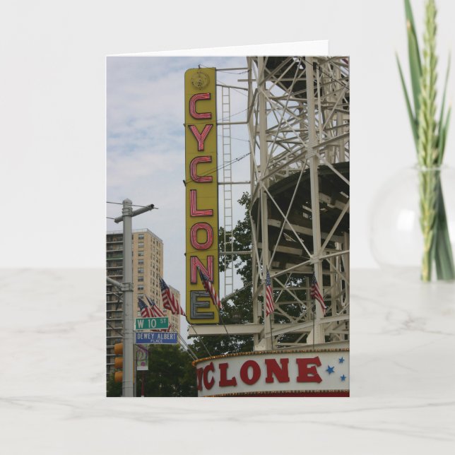 Tarjeta CICLÓN Notecard del vintage (Anverso)