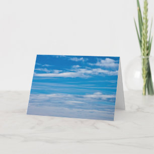 Tarjeta Cielo azul con ondas en la nube