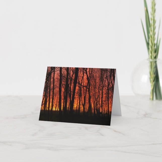 Tarjeta Cielo de incendios forestales - ¡personaliza! (Anverso)