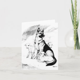 Tarjeta Cielo de perro, rebaño del maestro