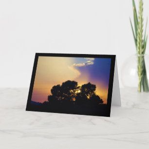 Tarjeta Cielo de puesta de sol eléctrica