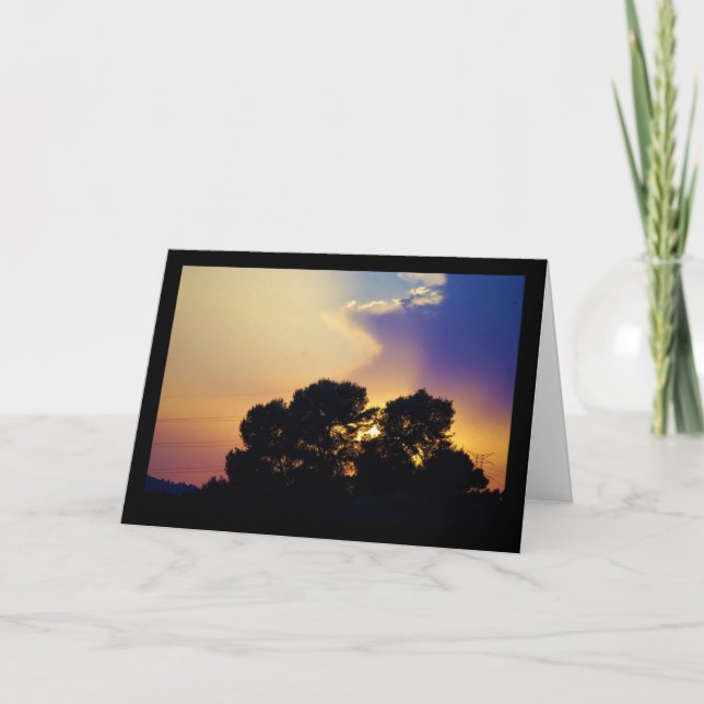 Tarjeta Cielo de puesta de sol eléctrica (Anverso)