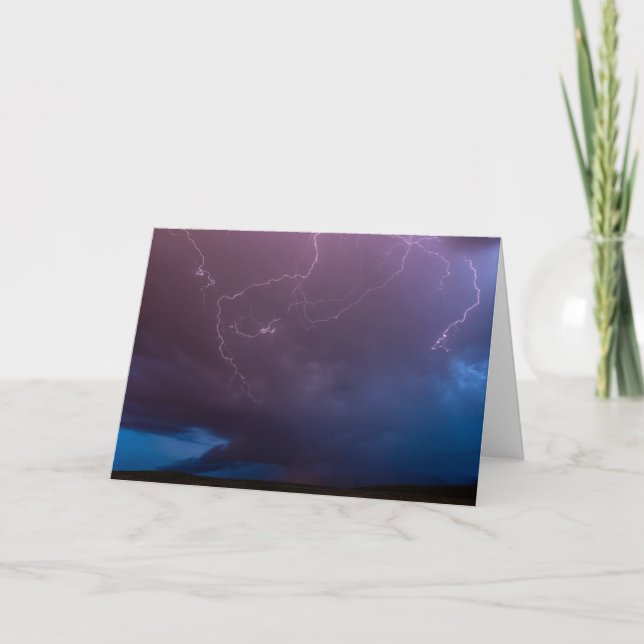 Tarjeta Cielo de Verano con Relámpagos (Anverso)