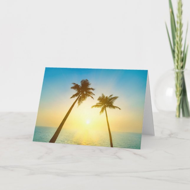 Tarjeta Cielo tropical idílico (Anverso)