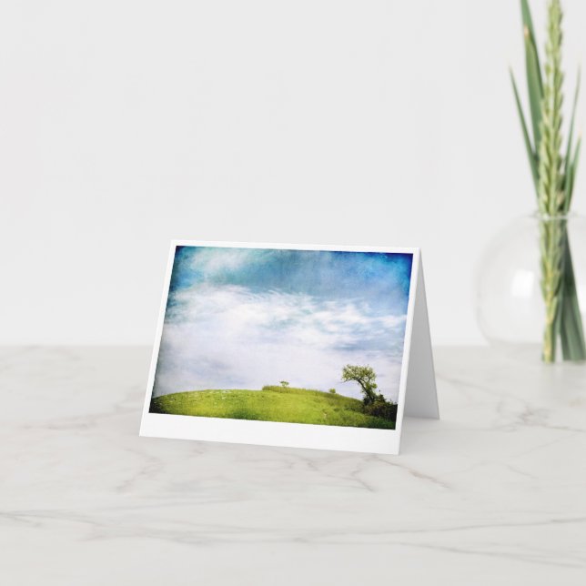 Tarjeta Cielo y árboles de la pradera (Anverso)