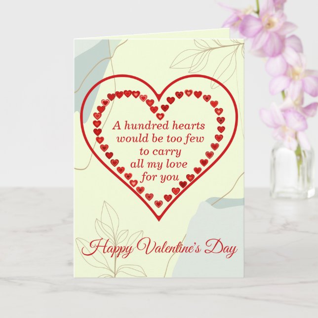 Tarjeta Cien corazones, Valentin (Orquídea)