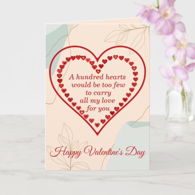 Tarjeta Cien corazones, Valentin (Orquídea)