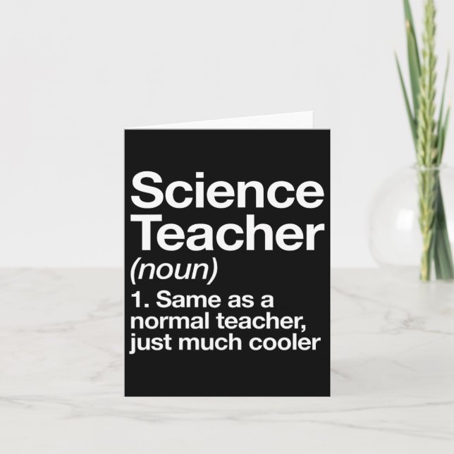 Tarjeta Ciencia Teacher Definition Fun Ck To School First (Anverso)