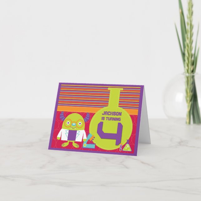 Tarjeta Científico loco Personalizado colorido (Anverso)