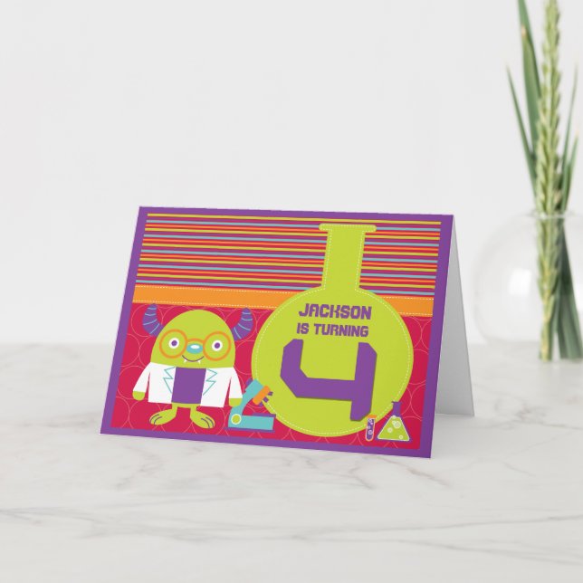 Tarjeta Científico loco Personalizado colorido (Anverso)