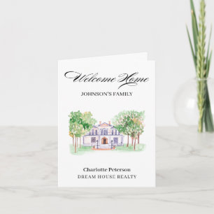 Tarjeta Cierre de Bienes Raíces Welcome Home