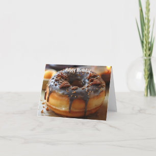 Tarjeta Cierre el donut de chocolate acristalado