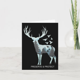 Tarjeta Ciervo - Animal Forestal Natural - Preservar & Pro