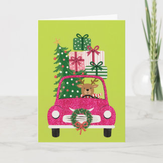 Tarjeta Ciervo de Navidad