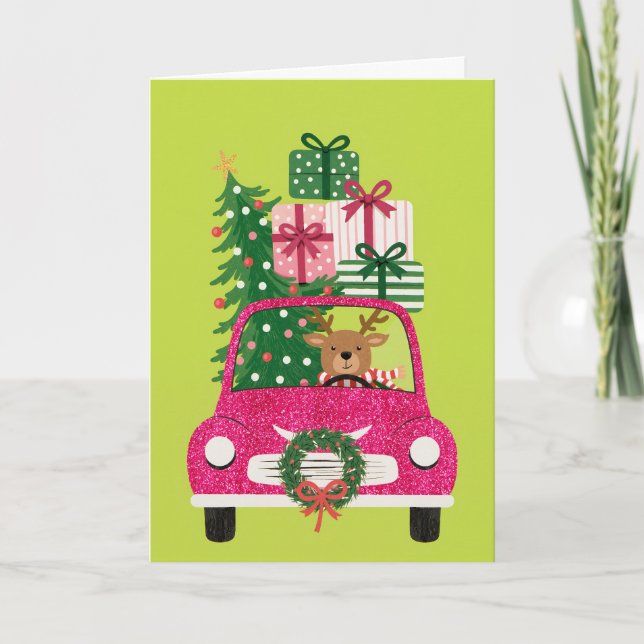 Tarjeta Ciervo de Navidad (Anverso)