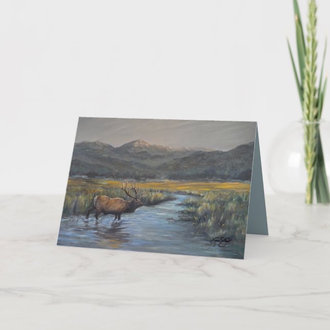 Tarjeta Ciervo Dorado 5 x 7" (Anverso)