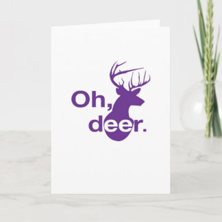 Tarjeta Ciervo Natural Estilo Bosque de Madera