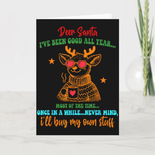 Tarjeta Ciervo Santa Me He Portado Bien Todo El Año La May
