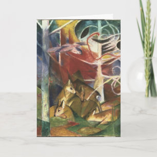 Tarjeta Ciervos en el Bosque por Franz Marc, Arte Antiguo