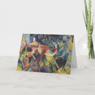 Tarjeta Ciervos en un jardín de flores por Franz Marc, Art