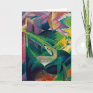 Tarjeta Ciervos en un jardín de un monasterio de Franz Mar