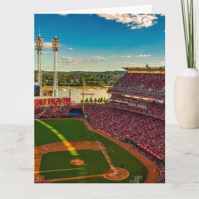 TARJETA CINCINNATI BASEBALL BALLPARK BLANK GREETING CARD (Anverso)