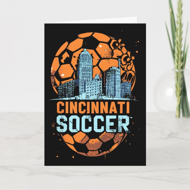 Tarjeta Cincinnati Soccer City Skyline Cool Cincy 513  (Anverso)