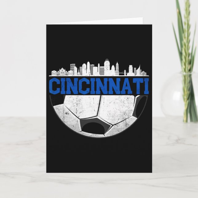 Tarjeta Cincinnati Soccer Distressed Cincy nati  (Anverso)