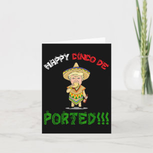 Tarjeta Cinco camisetas de Mayo deportadas graciosas Donal