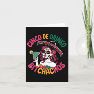Tarjeta Cinco De Drinko Achos Divertido Fiesta Mexicano Ci