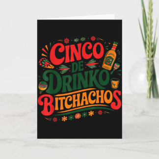 Tarjeta Cinco De Drinko Achos Funny Mexican Drinking Women