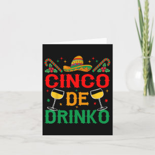 Tarjeta Cinco De Drinko Cinco De Mayo Funny