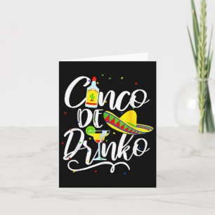 Tarjeta Cinco De Drinko Divertido Cinco De Mayo Hombres Mu