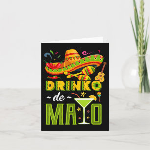 Tarjeta Cinco De Drinko Fiesta Mexicano Cinco De Mayo Fies