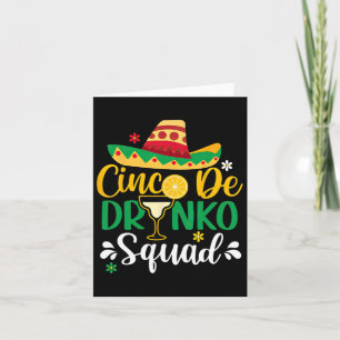 Tarjeta Cinco De Drinko Funy Cinco De Mayo Mexicano