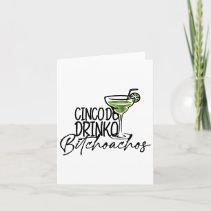 Tarjeta Cinco De Drinko Oachos - Cinco De Mayo Mexicano Pa