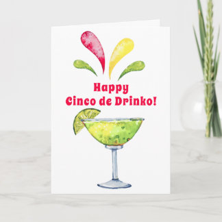 Tarjeta Cinco de Drinko |Tarjeta Cinco de Mayo Margarita