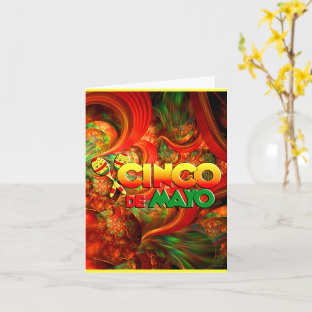 Tarjeta Cinco de Mayo (flor amarilla)