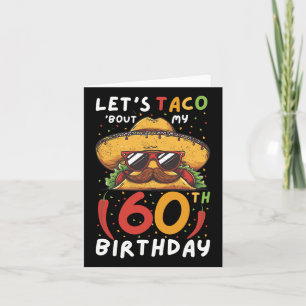 Tarjeta Cinco De Mayo 60 años Taco edad 60 años Bi mexican