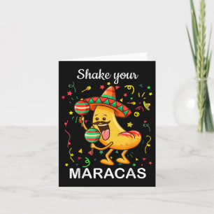 Tarjeta Cinco De Mayo Agitan Tus Maracas Nachos Mexicanos 
