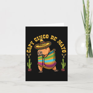 Tarjeta Cinco De Mayo Capybyras Capybyra Mexicano Niños Ho