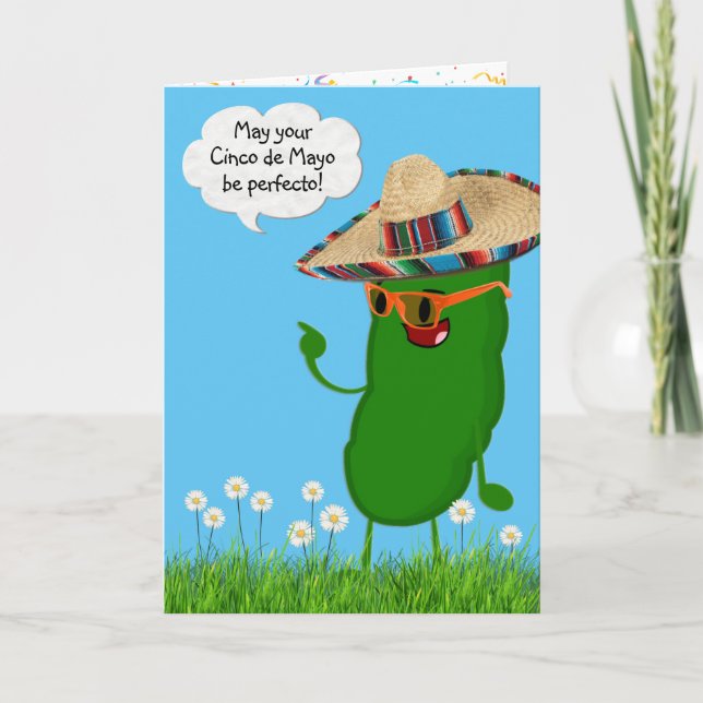 Tarjeta Cinco de Mayo con Sombrero (Anverso)