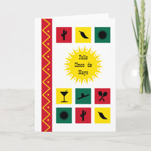 Tarjeta Cinco de Mayo de inspiración mexicana