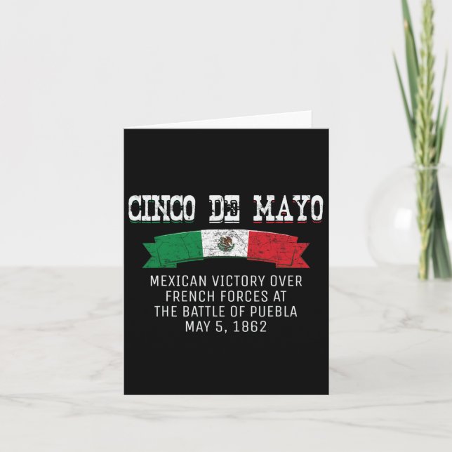 Tarjeta Cinco De Mayo De Puebla Cinco De Mayo (Anverso)