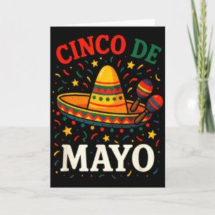 Tarjeta Cinco de mayo - divertida fiesta mexicana de fiest