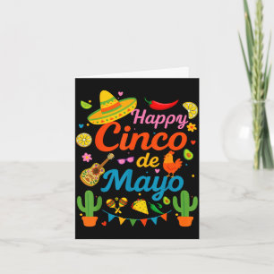 Tarjeta Cinco de mayo divertida fiesta mexicana fiesta 5 d