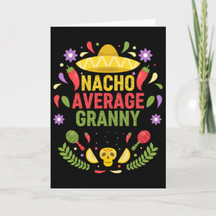 Tarjeta Cinco De Mayo Divertida Nacho Abuela Promedio 
